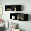 Single Rectangular shelves for wall wall mounted rectangule shelf rectangular book shelf mdf wooden shelves decoration piece home decor shelves wall hanging shelf for home office academy college uv shelf rack box shape wall mounted rectangular shelf. 