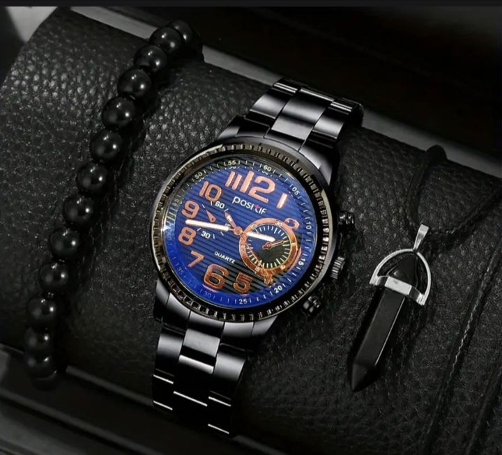 Luxury%20Black%20Stainless%20Steel%20Business%20Watch%20Deal%20For%20Men-Top%20Fashion%20Classic%20Round%20Dial%20Casual%20Watch+Natural%20Six%20Sided%20Oxyen%20Ston%20Nacklace+Black%20Natural%20Bead%20BracletFor%20Men/Boys%20Mens%20Fashion%20Watch%20Acessories%20Deal%20-Trendy%20Black%20Watch%20In%20Random%20Dial%20Design%20-%20Image%203