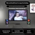 Mini USB Wired Computer Speaker RGB Lighting Desktop Gaming High Volume Home Office Soundbox Colorful Powerful Bass Loudspeaker. 