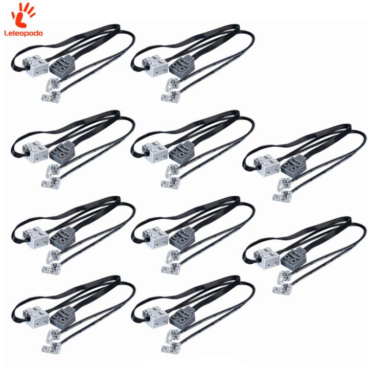 1/2/5/10Pcs New MOC Power Functions Parts LED Light Link Line Cable 8870 Car Train Model Light Modification Fit 61930 8293 Block