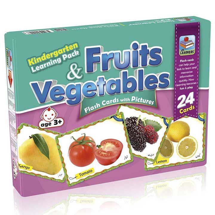 Early Learners Large Flash Cards of fruits and vegetables | Export Quality