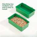 Small Bird Food & Water Feeder Tray Plastic Feeding Box for Budgie Finch Canary Cage Accessories  Parrot Bird Wash Bath. 