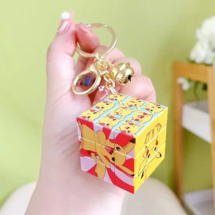 Pokemon%20Pikachu%20Mini%20Rubik's%20Cube%20Keychain%20Pendant%20Cute%20Bag%20Pendant%20Thinking%20Cartoon%20Puzzle%20Cute%20Children%20Collect%20Toys%20-%20Image%203