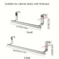 1pcs/kitchen stainless steel single pole towel rack cabinet door back rag hanger bathroom punch-free towel rod hanger. 