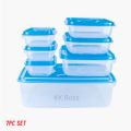 ( 7 PC SET ) Ikea Style Food Containers | Thumb Lock Food Containers | Stackable Plastic Storage Boxes  Ikea Style Food Containers| Ikea Style Food | Ikea Style Box | Ikea Style Storage Boxes | Ikea Style Premium Quality Plastic Storage Boxes.. 
