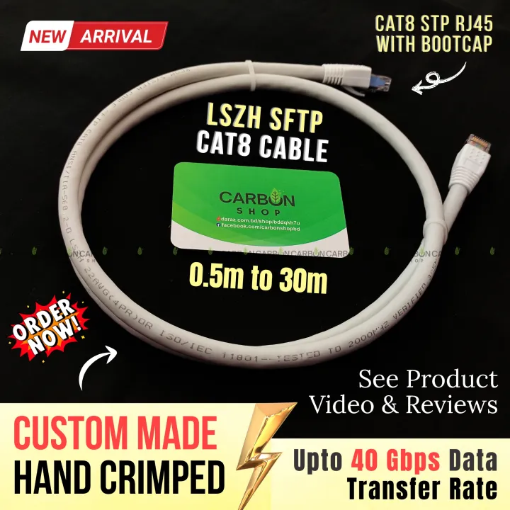 Cat8%20Cable%2040Gbps%202000Mhz%20Pure%20Copper%20Internet%20Ethernet%20Network%2022AWG%20RJ45%20Shielded%20Indoor%20LAN%20Cat%208%20Cable%20SFTP%20%20Ethernet%20Cable%20CAT8%2040Gbps%202000MHz%20for%20Gaming,%20Router,%20PC%20-%20High%20Speed%20Reliable%20and%20Stable%20Connectivity%20-%20Image%204