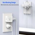 US Plug Multi Tap Universal Power Strip Wall Outlet Extender 5 AC Outlets,Small Electrical Socket Splitter Travel Home Office. 
