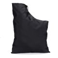 Black outdoor portable vacuum bag with drawstring closure for large-capacity leaf blower storage bag, 1 pc. 