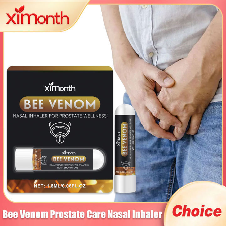 Ximonth Bee Venom Prostate Care Nasal Inhaler Refresh Awakening Energy Improve Fatigue for Men Private Parts Mint Inhaler Sticks
