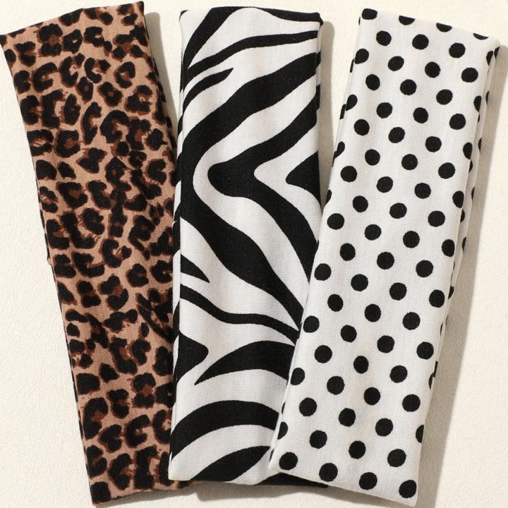 3PCS%20Retro-Style%20Animal%20Print%20&%20Polka%20Dot%20Women's%20Fashion%20Sports%20Hair%20Bands,%20Suitable%20for%20Daily%20Life,%20Street%20Dance%20&%20Outing%20Scen%20-%20Image%203