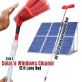 Solar Panel Cleaning Duster Brush &  high Windows Cleaning 4ft to 12ft Extendable Rod , Solar photovoltaic Panel Cleaning and Cleaning Cars Trucks Vans caravans Windows. 
