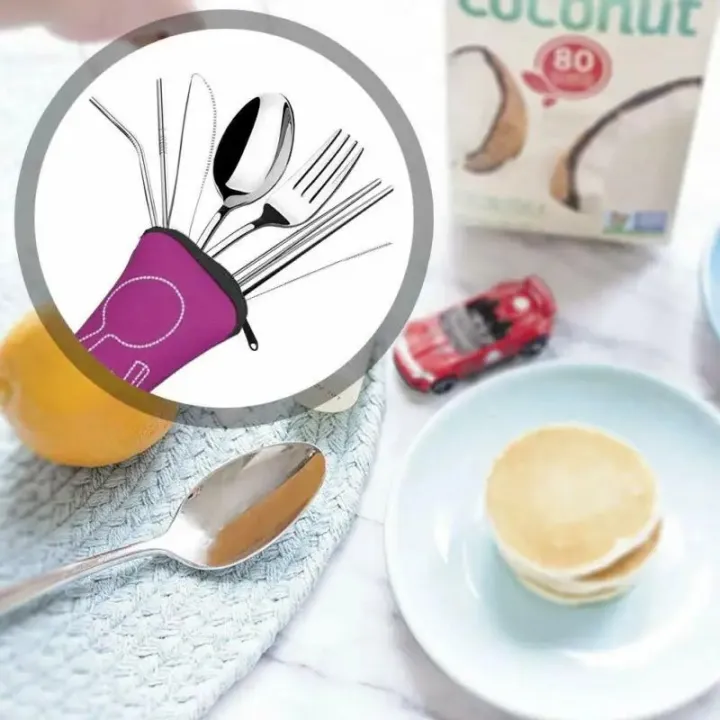 7pcs/%20Set%20Stainless%20Steel%20Tableware%20Set%20Outdoor%20Portable%20Cloth%20Bag%20Knife%20Fork%20Spoon%20Chopsticks%20Straw%20Rich%20Flowers%20Seven%20Sets%20-%20Image%206