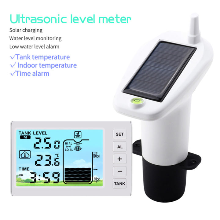 Ultrasonic Level Guage Wireless LCD Display Indoor Water Tank Liquid ...