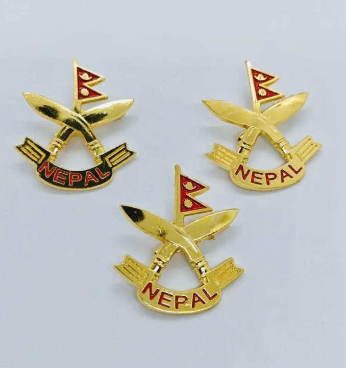 Nepali%20Khukuri%20Cross%20Nepal%20National%20Flag%20Lapel%20Pin%20For%20Coat%20Jacket,Topi%20-%20Image%203