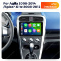 Android 14 Car Radio For OPEL Agila SUZUKI Splash Ritz 2008-2014 Multimedia Video Player Autoradio Wireless Carplay Android Auto. 