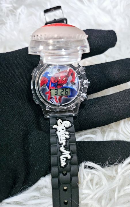 Kids%20Boys%20Spiderman%20Watch%20Spinner%20Lighting%20Musical%20Snow%20cool%20fun%20watch%20-%20Image%203