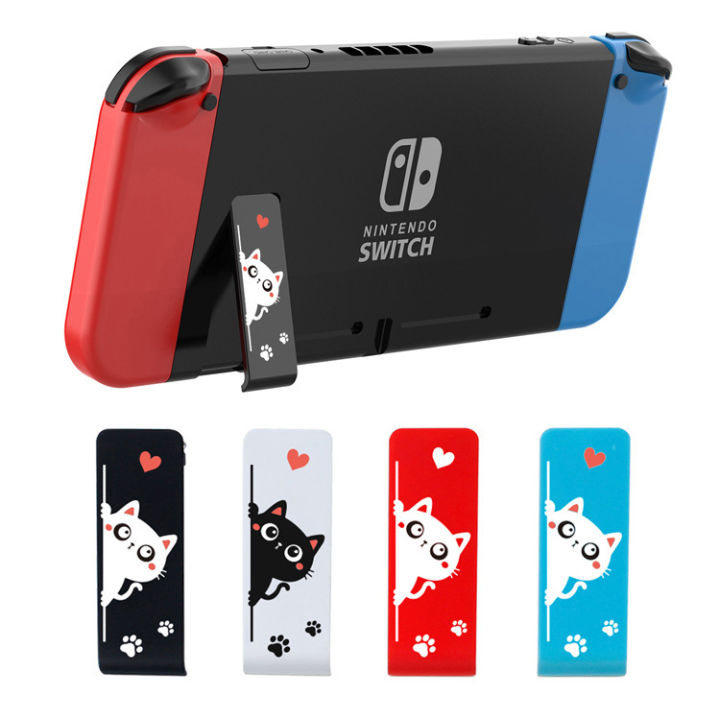 Kickstand Stand Holder Replacement Bracket for Nintendo Switch Console Host Back Cover Support Cartoon Cat Pattern NS Parts