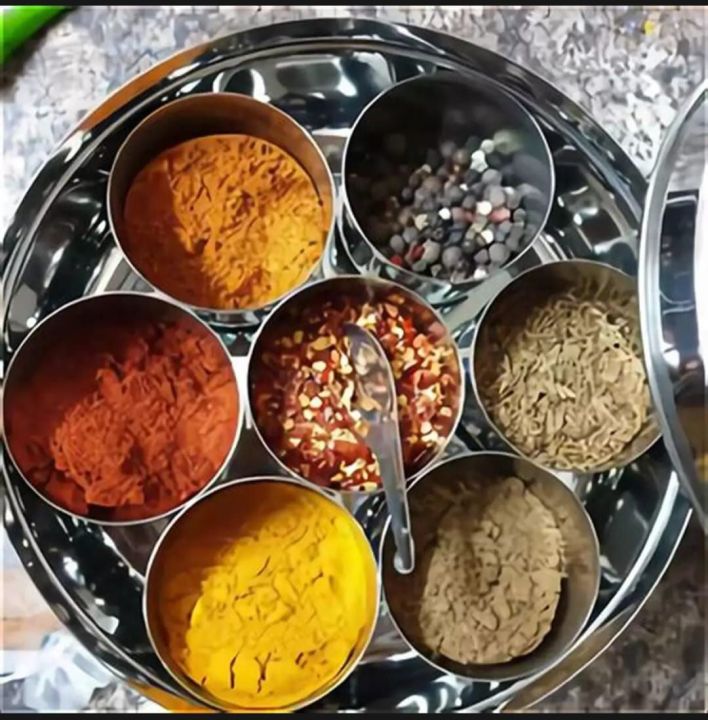 9 inch Stainless steel Masala daba dry fruit box  accessory container