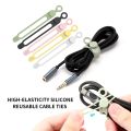 UMUST Silicone Cable Ties,Cord Organizer,Cable Straps,Reusable Cord Ties,Travel Cable Organizer ,Cute Elastic Tie, Wire Ties. 