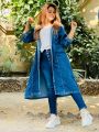 Denim Long Coat for Women. 