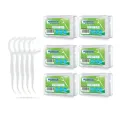 Dental Floss Pick 50 Pcs Box - Dental Floss Toothpick Interdental Cleaner Toothpick Flosser.