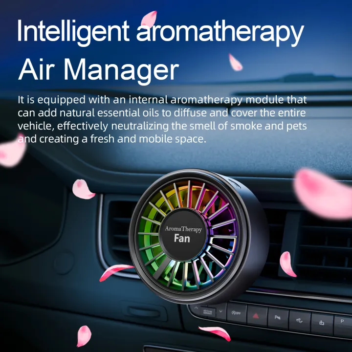SEAMETAL%20Car%20USB%20Fan%20Air%20Vent%20Ambient%20Light%20Cooling%20Fan%20Air%20Freshener%20Free-Rotation%20Stable%20Clip%20Silent%20Fan%203-Speed%20Adjustable%20-%20Image%204