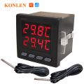 Tuya WIFI Dual Temperature Sensor Smart Life Thermometer Controller External Probe Thermostat for Heat Freezer Water Pool Boiler.