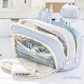 Simplified Japanese Large Capacity Pencil Case Stationery Box for Elementary, Middle, and High School Students.