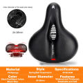 Hollow Breathable Bicycle Saddle Men Women MTB Road Bike Saddle Shock Absorbing Comfortable Big Butt Bike Seat Safety Warning.