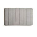 Super absorbent, super anti slip striped coral velvet bathroom floor mat, bathroom mat, door mat. 