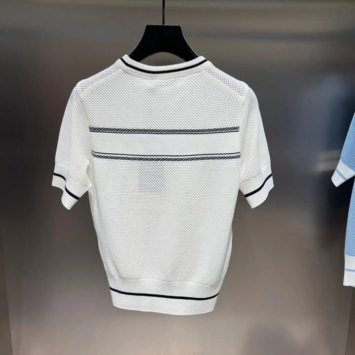 Korean%20Original%20Women's%20Golf%20Knitwear%202026%20Summer,%20Cool%20Hollow%20Short-Sleeve%20T-Shirt%20with%20Logo,%20Breathable%20Trendy%20Top%20for%20Daily%20-%20Image%205