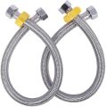 24 Inch Heavy Duty Stainless Steel Geyser Connection Pipe for hot water.( 2 pc set. 
