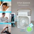 Mini Air Coolet Fan With Seven Colors LED Light, Humidifier, Mist Making System With Perfume Dispenser. 