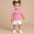 Barbie T-shirt And short Pant For Kids Baby Girls and Boys  Round Neck Short  Sleeves Tee Top's Clothes sets Dresses Outfit Suit Jannat Store. 