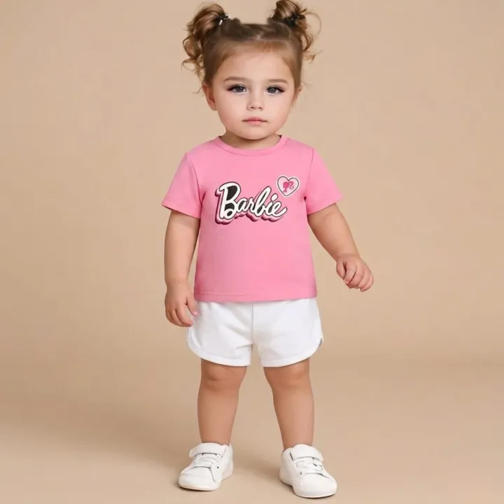 Barbie%20T-shirt%20And%20short%20Pant%20For%20Kids%20Baby%20Girls%20and%20Boys%20%20Round%20Neck%20Short%20%20Sleeves%20Tee%20Top's%20Clothes%20sets%20Dresses%20Outfit%20Suit%20Jannat%20Store%20-%20Image%203