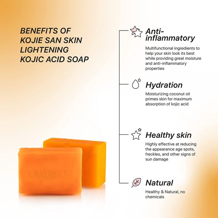 Kojie%20San%20Skin%20Lightening%20Soap%20%E2%80%93%2065g%20x%203%20Pieces%20%7C%20Brightening%20&%20Whitening%20Formula%20For%20Even%20Skin%20Tone%20-%20Image%205