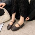 New style of retro soft leather Mary Jane women's shoes elegant French style small buckle flat sole fashionable single shoes2025. 