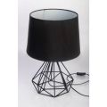 Rafeeq Store Modern Geometric Wired Metal Hollowed Out Table Lamp, Black | Diamond Shaped Table Lamp | Unique Home Decorative Wired Table Lamp | Metal Table Lamp | Lamp For Bedroom | Table Lamp For Study | Table Lamp For Side Table | Best Table Lamp |Lamp. 