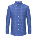 100% Cotton Oxford Men's Shirts Long Sleeves Plaid Soft Regular Fit Formal Dress Shirt Pocket Social Blouse Male Clothes S-7XL.