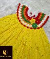 Rainbow Crochet Baby Dress. 