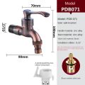 Anituqe Bronze Washing Machine Crane Decorative Outdoor Faucet , Vintage Garden Bibcock Tap Wall Mounted Mop Faucet Brass WF. 