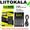 LiitoKala Lii-M4S 18650 LCD Multifunctional Battery Charger For 3.7V 1.2V 26650 21700 14500 18350 17500 AA AAA And Other.