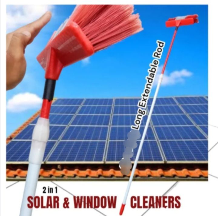 Solar Panel Cleaning Dusting Brush & high Efficiently Cleaning Windows , Solar photovoltaic Panel Cleaning and Cleaning Cars Trucks Vans caravans Windows With [Premium Quality Product] almost 6 feet long well working