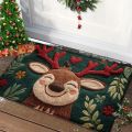 Christmas Door Mat indoor Gingerbread Man Carpet and Red Santa Claus Outdoor New Year 2026 Merry Christmas Home Decor Foot Mat. 