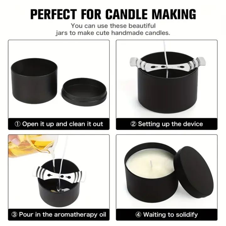 12pcs%204/8oz%20Candle%20Tins%20With%20Lids,%20Round%20Metal%20Candle%20Jars%20Kit%20For%20Loose%20Candles,%20Used%20For%20DIY%20Storage,%20Candle%20Making%20Supplies%20-%20Image%204