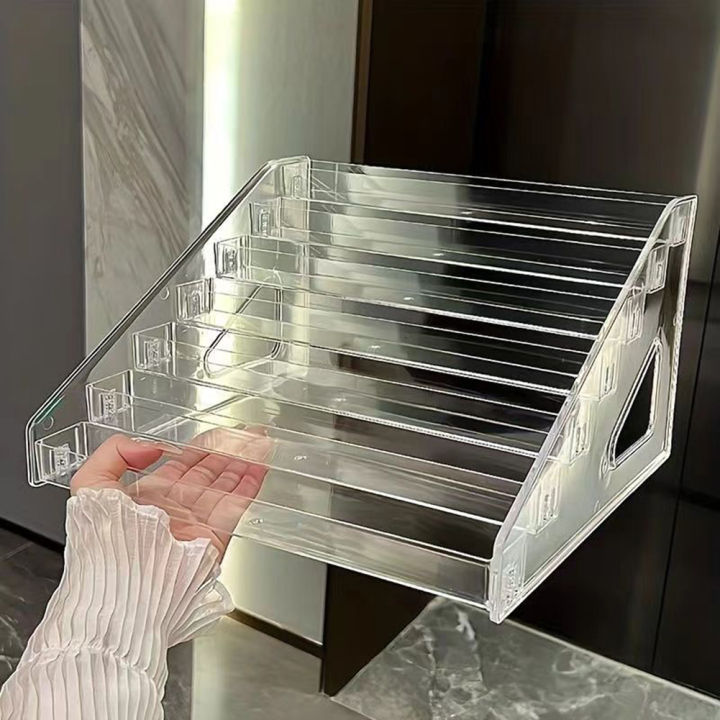 3/5/7 Tiers Acrylic Display Stand Rack Shelf Ladder Display Rack Bagi Storage Multi-Layer Doll Figurine Transparent Display Rack