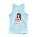 2024 Summer Girls Cute Cat Print Vest Princess Girl Fashion Tank Top Kids Sleeveless T-shirt 3-14y.