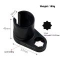 Car Oxygen Sensor Socket Wrench Cutout With Side Wire Auto 22mm 1/2"3/8'' Universal Drive Removing Abs Tool Removal Adapter Hub. 