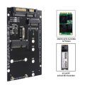 TISHRIC M.2 NGFF Msata SSD To SATA 3.0 2.5 Adapter M2 PCI SSD Converter Riser Card For PC Laptop Add On Card up to 6Gps. 