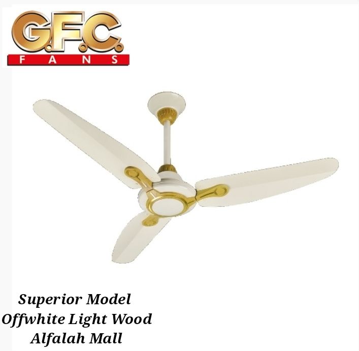 GFC Fan Ceiling 56" Superior Model Offwhite Light Wood Pure Copper Wire